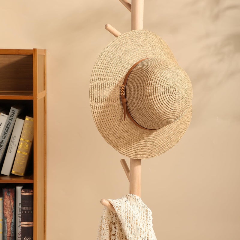Pleneal Beach Sun Straw Hats for Women, UPF 50+ UV Sun Protection Wide Brim Summer Straw Hat Foldable Packable Roll up Cap - Image 5